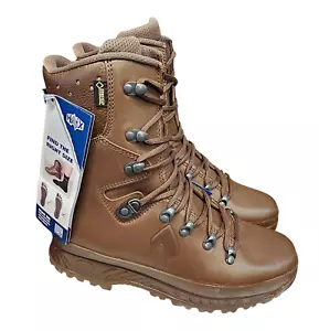 Haix British Army Issue ECW Gore-Tex Combat Brown Leather Boots Size 8M Female - Picture 1 of 10