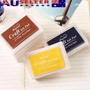 DIY Children Toy Multi-color Craft Fabric Ink Pad Oil Based Rubber Stamp - Picture 1 of 11