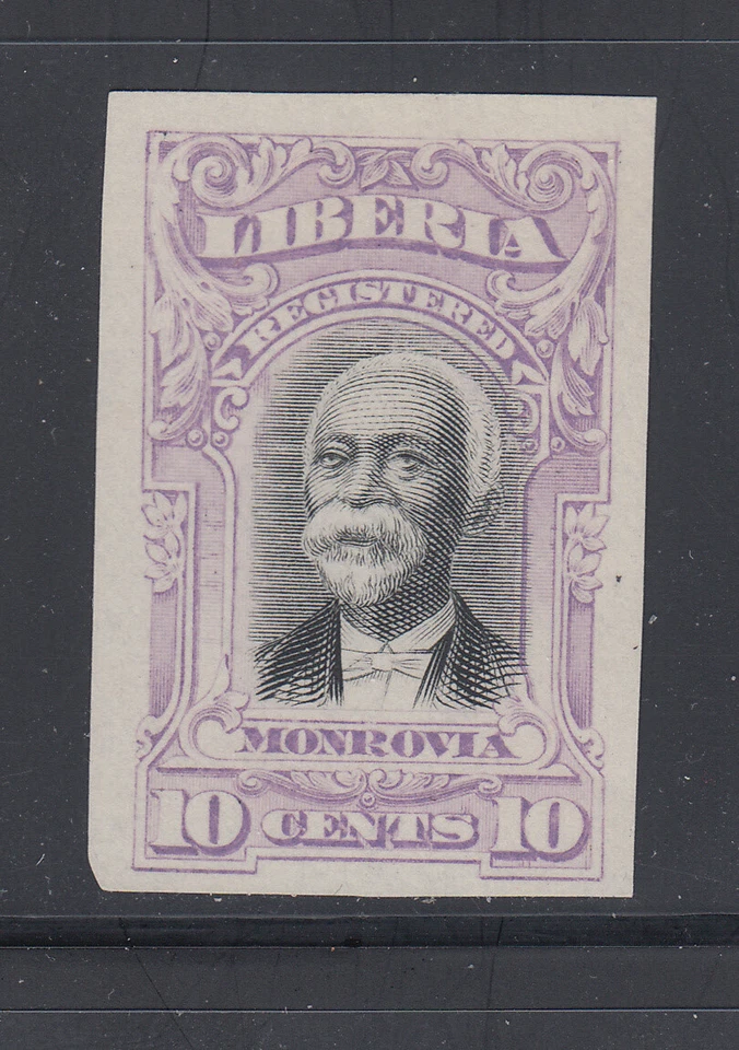 Liberia # F13 MINT Imperf PROOF in Lavender 1903 Registration Issue - Image 1 of 1
