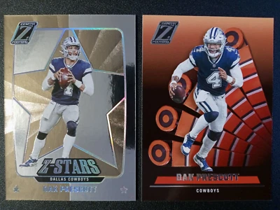 (2) 2022 Panini Zenith Z-Stars/Base Dak Prescott # ZS-21,14 Dallas Cowboys - Image 1 of 2