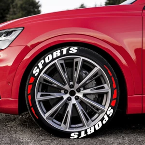 8x Universal Car Tire Wheel Sticker PVC Sports Decal Trims Decor Car Accessories - Foto 1 di 9