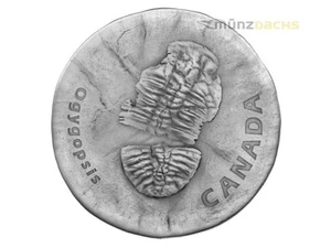 $20 dólares Ancient Canada Ogygopsis Canadá 1 oz plata acabado antiguo 2017 - Imagen 1 de 2