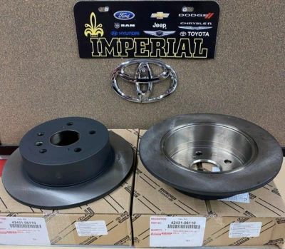 2007-2011 TOYOTA CAMRY подлинный OEM новый задний диск тормоз роторы qty 2 4243106110 - Изображение 1 из 4