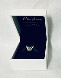 Pandora Disneyland 60th Anniversary Disney Mickey Mouse Silver Charm - Picture 1 of 3