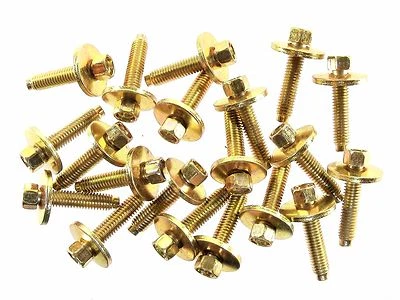 Chrysler Body Bolts- M6-1.0 x 28mm Long- 8mm Hex- 19mm Washer- 20 bolts- #177 - Image 1 of 4