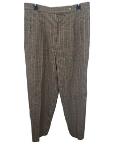 PENDLETON Women's Size 16 Colorful Houndstooth 100% Wool Pants - Picture 1 of 14