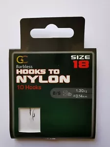 GRANDES GANCHOS SIN BARBLES a Nailon Talla 18 Carpa gruesa partido Pesca - Imagen 1 de 1