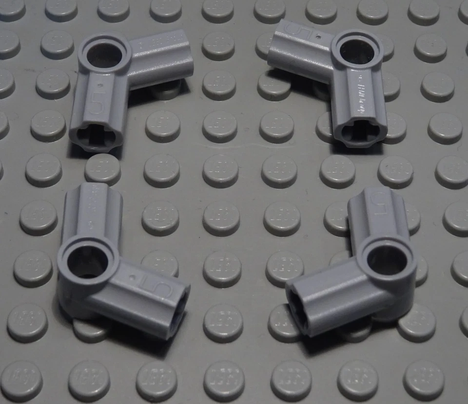 LEGO Technic Connector 2x cross Hole 1x Insert Pin Hole New Grey 4 Pack - Image 1 of 1