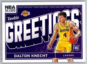 2024-25 Panini NBA Hoops - Rookie Greetings #19 Dalton Knecht (RC) Lakers Insert - Photo 1/2