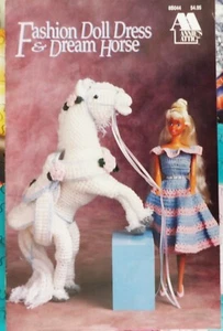 Crochet Patterns DOLL DRESS & DREAM HORSE 11-1/2" Barbie *7 in cart ships free - Picture 1 of 1
