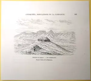 Impresión Reclus 1887 Italia: Cerdeña, Nuraghe Saurecci, Guspini, #51 - Imagen 1 de 1