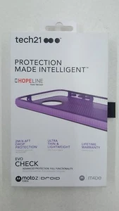 Tech21 Evo Check Phone Case - Motorola Moto Z Force - Purple New - Picture 1 of 4