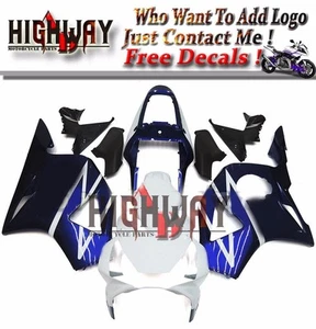 t Plastic ABS Full Fairing Kits For HOUDA CBR900RR 954 2002 2003 Dark Blue White - Picture 1 of 6