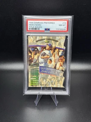 Donruss Preferred Title Waves 1998 troquelado #19 Hideo Nomo #/1995 - Dodgers PSA 8 Foto 1 de 3