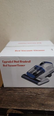 Matratzenstaubsauger Bettsauger mit 16Kpa Saugkraft 253,7nm UV-C blau-weiß - Bild 1 von 4