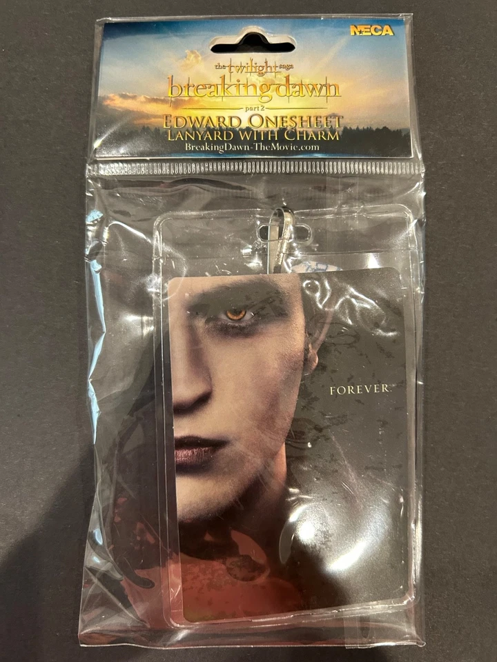 Official NECA Summit Twilight Breaking Dawn Edward Onesheet Lanyard w/Charm