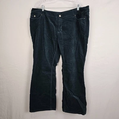 Pantalones de pana Old Navy para mujer Plus 22 verde bosque corte bota elástico cintura baja Foto 1 de 4