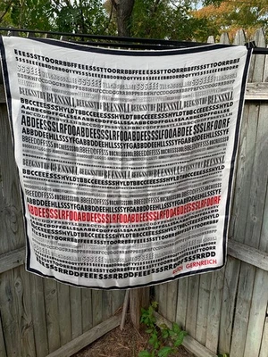 ***** RARE 1960’s POP-ART Vintage Square FONT Silk Scarf RUDI GERNREICH **** - Image 1 of 4