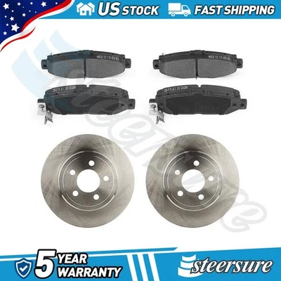 Kit de pastilhas de freio rotores de freio a disco automotivos traseiros para 1992-1998 Lexus SC300 - Imagem 1 de 4