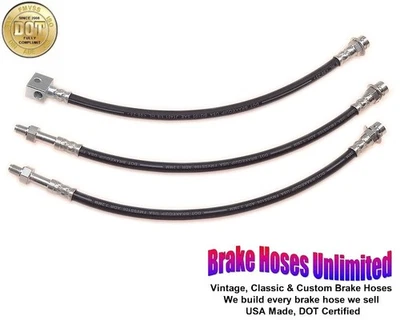 JUEGO DE MANGUERA DE FRENO American Motors (AMC) Gremlin 1973 1974 1975, 6cyl - Tambor delantero Foto 1 de 2