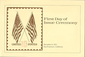#1509-C1 First Day Ceremony Program 10c Crossed Flags Stamp w/FDC - Picture 1 of 2