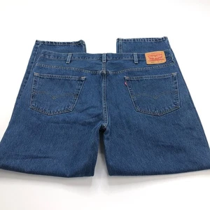 Levi's 550 Relaxed Fit 44x32 (Fits 44W 32L) Men's High Rise Denim Blue Jeans - Picture 1 of 10