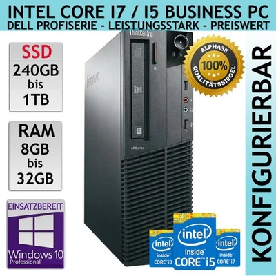 Lenovo M81 SFF Mini PC Intel Core i7 i5 i3 bis 3.4GHz bis 1TB SSD 8GB 16GB DDR3 - Bild 1 von 3