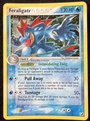 2005 Ex Unseen Forces Feraligatr Holo Rare #4/115 LP - Image 1 of 4