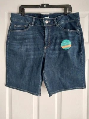 Pantalones Cortos de Jean Riders By Lee Para Mujer Talla 18M Tiro Medio Azul Denim Informales Verano Foto 1 de 4