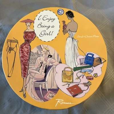 Rosanna 4 Platos de Postre Disfruto Ser Niña Platos de Fiesta 8" de Diámetro Diseños franceses Foto 1 de 4