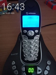 DECT Telefon Swisscom Eurit 557 mit Anrufbeantworter Anschluß an ISDN / FritzBox - Bild 1 von 1