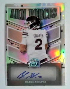2025 Leaf Metal Arm Forces Autograph Blake Shapen #17/25 (Miss State) - Picture 1 of 2