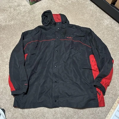 FUBU Jacket Mens XL Black Red Hooded Pockets Urban - Image 1 of 2