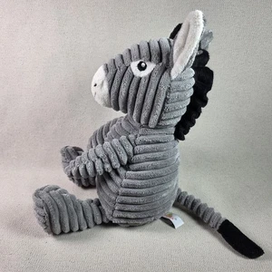 Unipak Corduroy Gray Donkey Plush Ribbed Floppy Stuffed Animal 14 inch - Picture 1 of 4