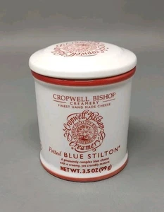 Cropwell Bischof Milchkännchen Porzellan Topf Behälter 3 1/4" - getopft blau Stilton - Bild 1 von 12