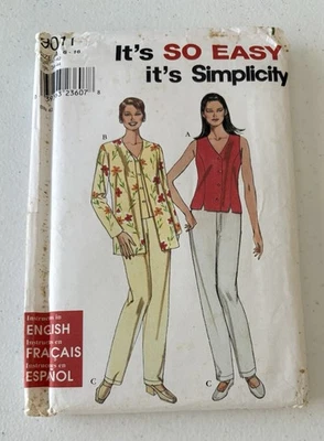 It's So Easy It's Simplicity 9011 Size A 6-16 Misses Top Pants Pattern UNCUT - Image 1 of 2