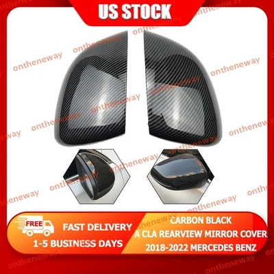 Tapa de espejo retrovisor lateral negro carbono AMG Mercedes Benz C118 W177 2018+ CLA 2020+ AMG Foto 1 de 4