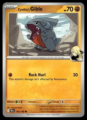 Cynthia's Gible 102/182 SV10: Destined Rivals - Image 1 of 2