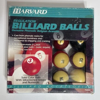 哈佛体育豪华法规复古台球台球杆 2 1/4 英寸比利时 — 第 1/4 张图片