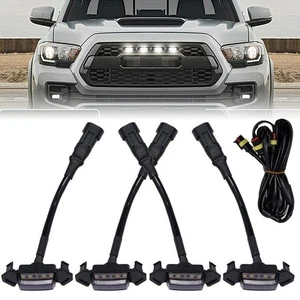 Grille LED Lights 2016-2021 4x Front Raptor Style Waterproof White Lens - Picture 1 of 12