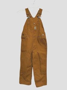 Salopette bavaglino Carhartt bambini giovani taglia 6 Carhartt marrone cotone anatra nuova senza etichette - Foto 1 di 4