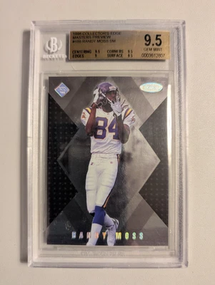 1998 Collector's Edge Masters Silver Preview RC Randy Moss SM #186 BGS 9.5 - Image 1 of 2