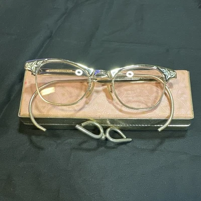 Gafas Artcraft Vintage Años 50 S/C EE. UU. 6 1/4 LO ALUM 12 KGE 18 MM Estuche Rosa Foto 1 de 4