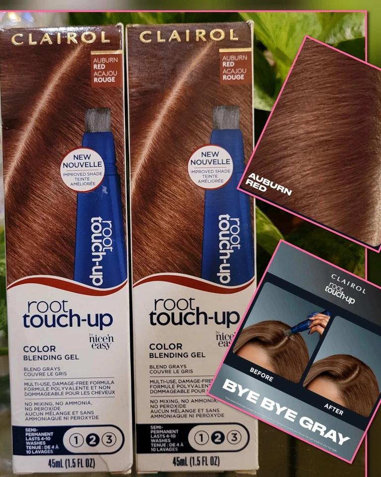 2x Gel Mezclador Tinte Cabello Semipermanente Retoque Raíz Clairol Rojo Castaño Rojizo  Foto 1 de 4