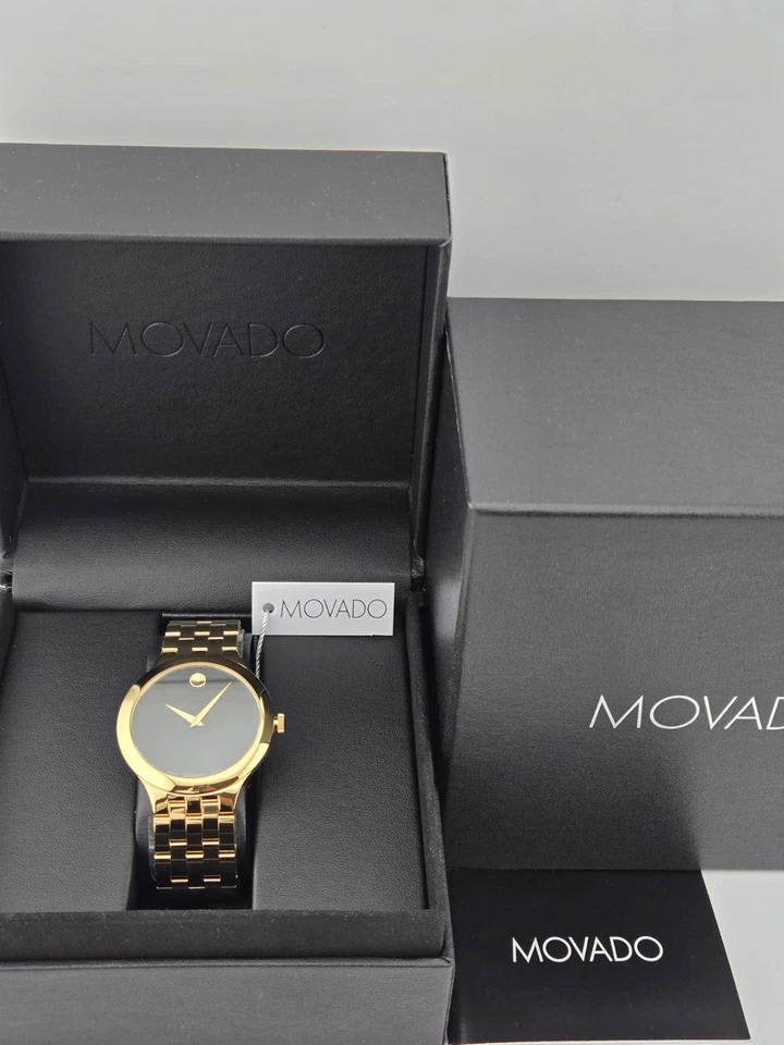 $1195 MSRP | Movado Men's Veturi Black Dial Stainless Steel Watch - 0607417 NEW - Image 1 of 4