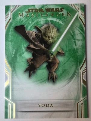Yoda 2018 Topps Star Wars Masterwork Green Parallel #77/99 Color Match Card #9 - Image 1 of 2