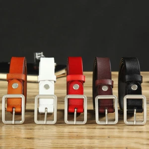 Kids Boys Faux Leather Single Prong Buckle Belt for Jeans School Uniform - Picture 1 of 13