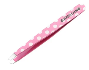 Nuevo salón pinzas para depilación punta inclinada lunares rosa con cubierta punta de seguridad - Imagen 1 de 1