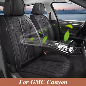 Car 2-Seat Covers Front Row Cushion For GMC Canyon 2015-2023 Faux Leather 2PCS - Picture 1 of 7