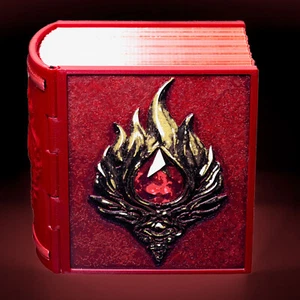 Mox Ruby Tome Deck Box * Red Spellbook * Commander * MTG * Fits 100+ cards - Picture 1 of 5